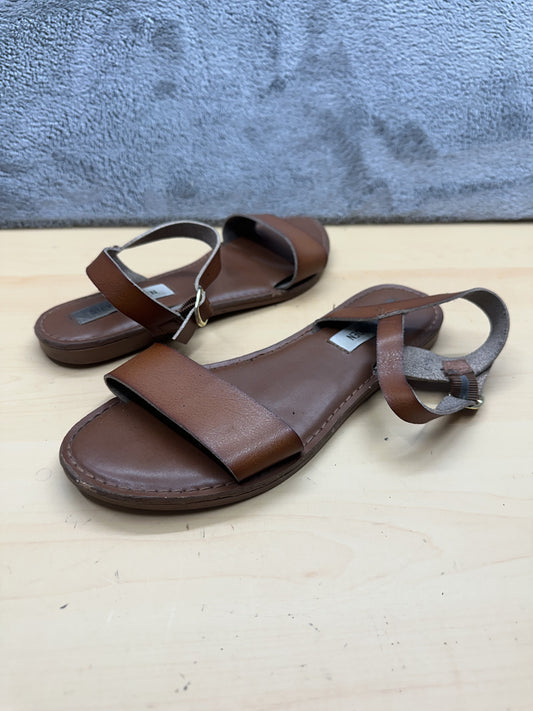 Steve Madden Brown Sandals Flat Strap Adjustable Ankle