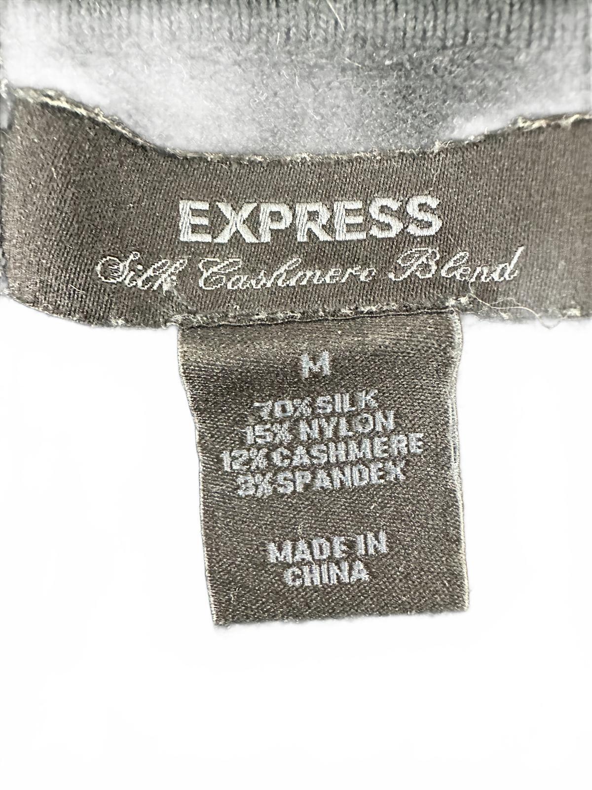 Express Black Silk Cashmere Blend Cardigan Sweater Classic Minimalist Preppy