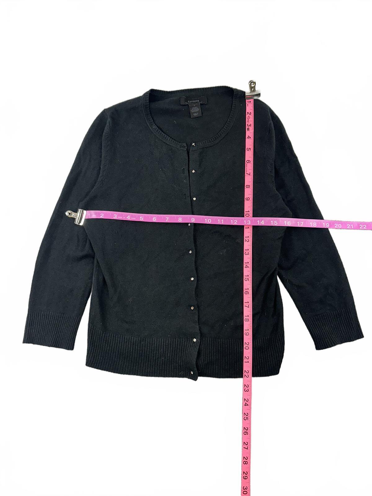 Express Black Silk Cashmere Blend Cardigan Sweater Classic Minimalist Preppy