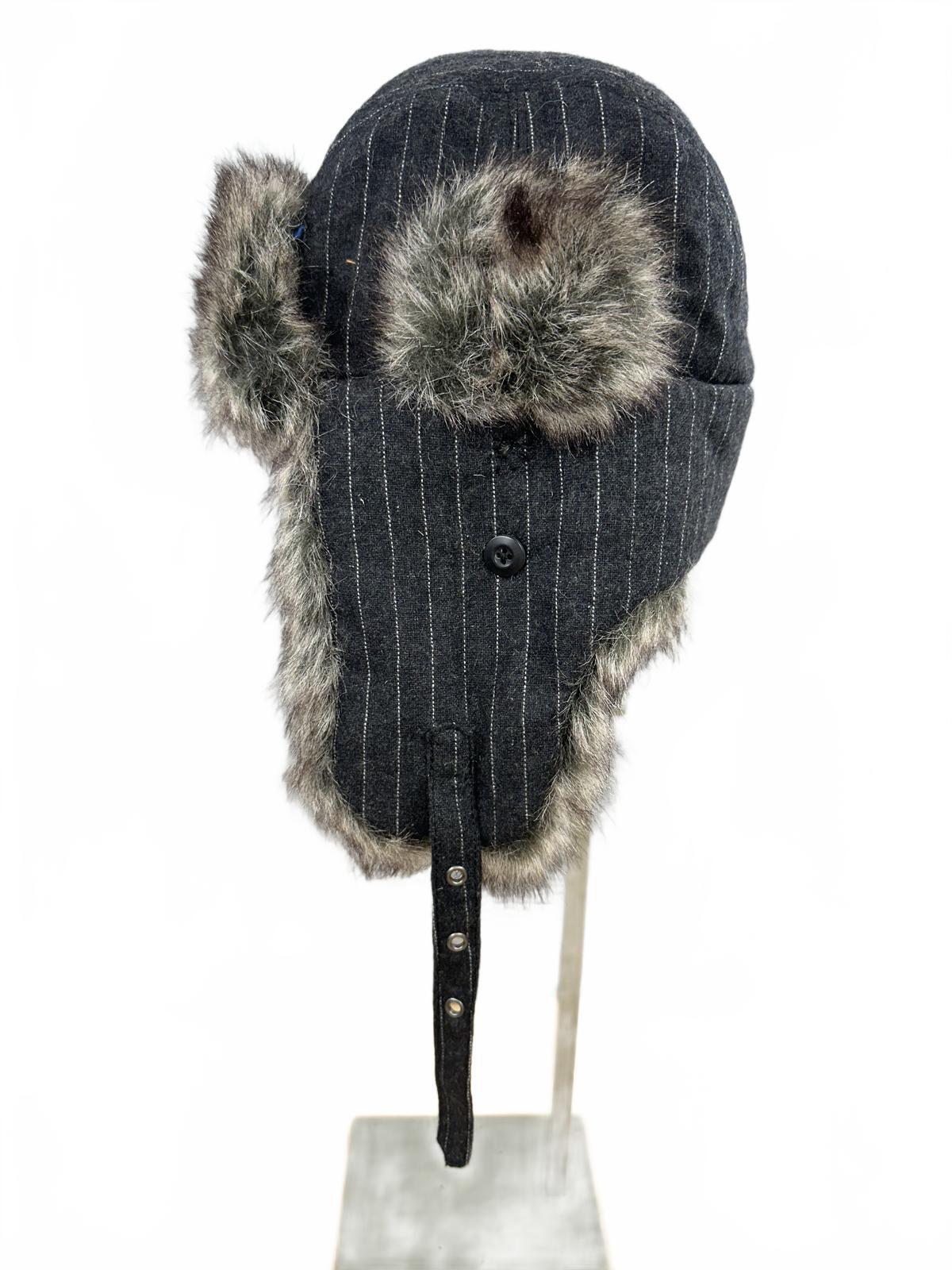 Vintage Faux Fur Trapper Hat Winter Aviator Style