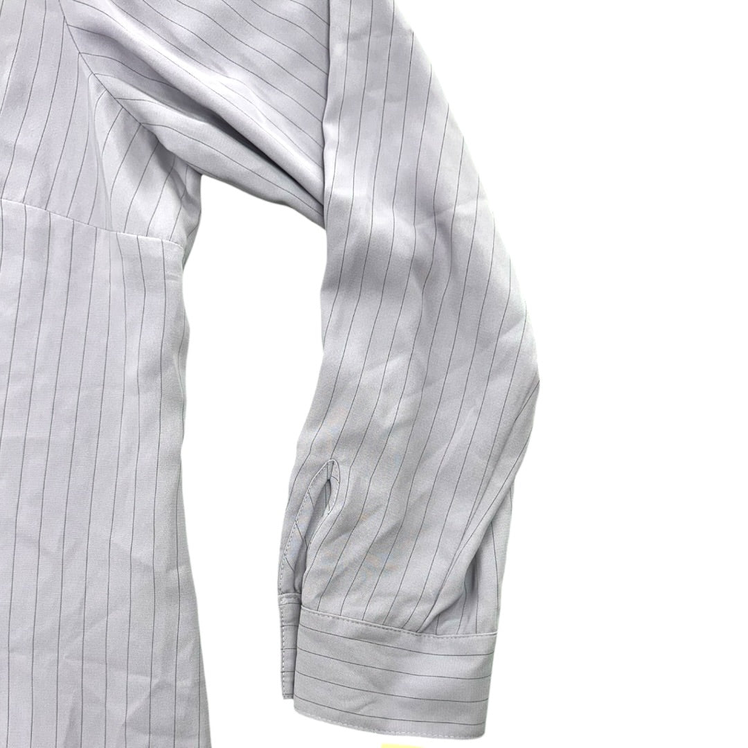 Covington Lavender Pinstriped Long Sleeve Blouse NWT