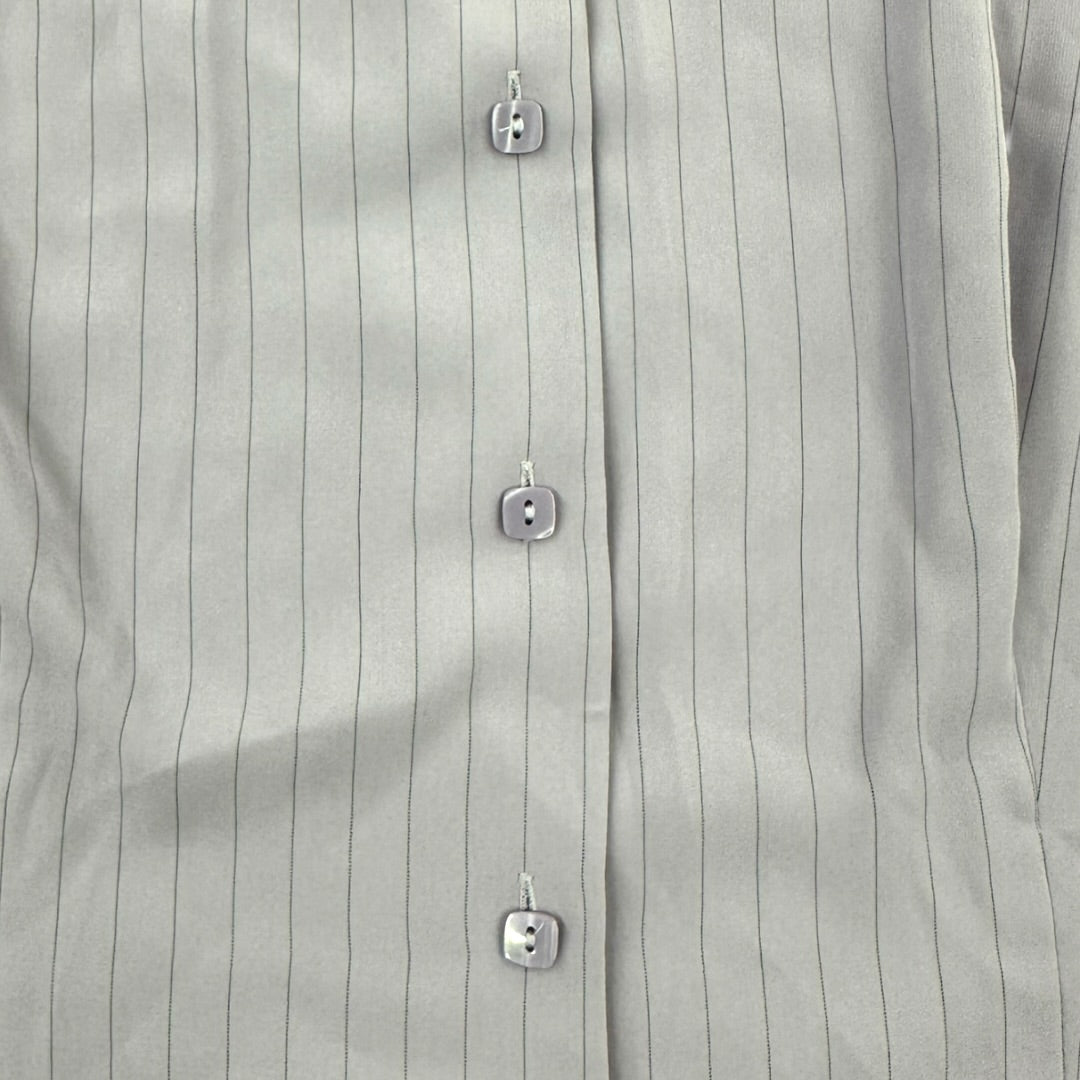 Covington Lavender Pinstriped Long Sleeve Blouse NWT