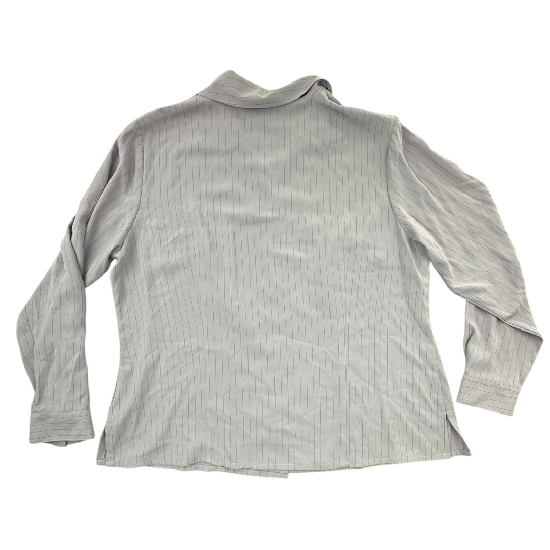 Covington Lavender Pinstriped Long Sleeve Blouse NWT