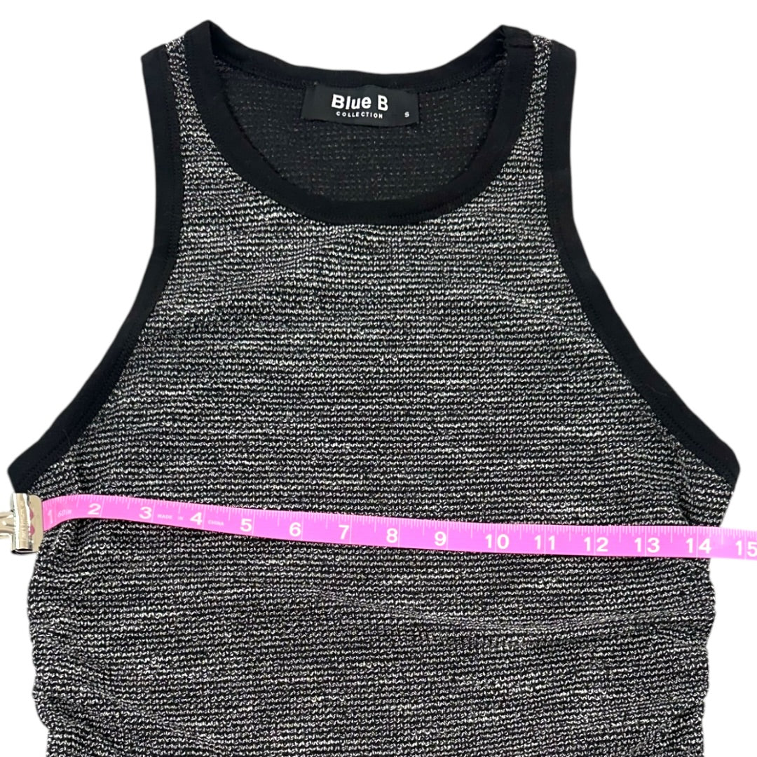 Blue B Heathered Racerback Tank Top with Ruched Drawstring Sides