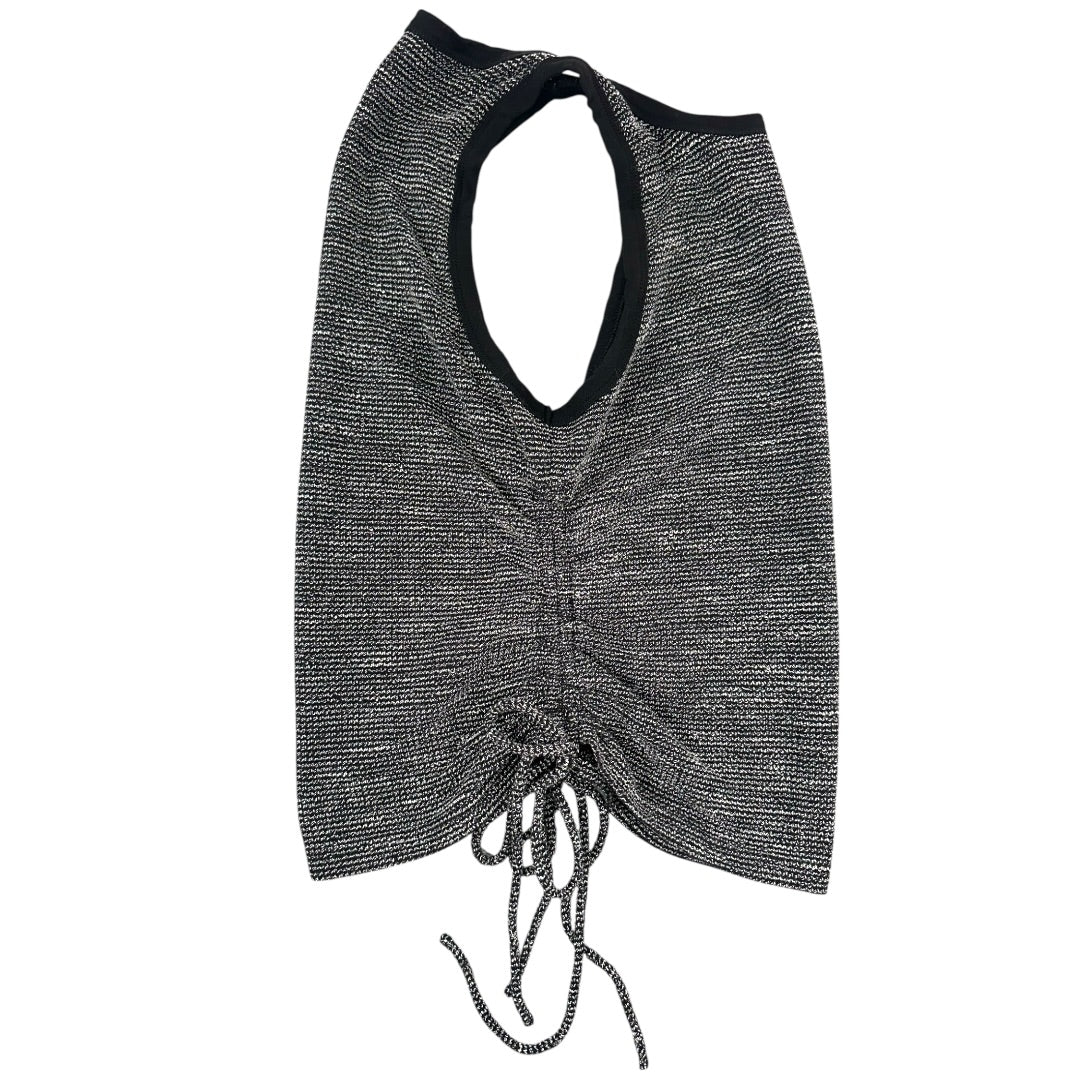 Blue B Heathered Racerback Tank Top with Ruched Drawstring Sides