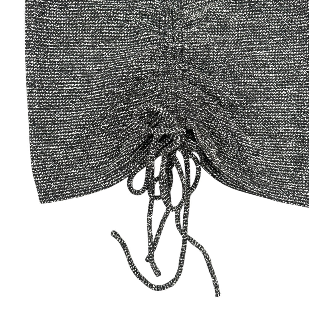 Blue B Heathered Racerback Tank Top with Ruched Drawstring Sides