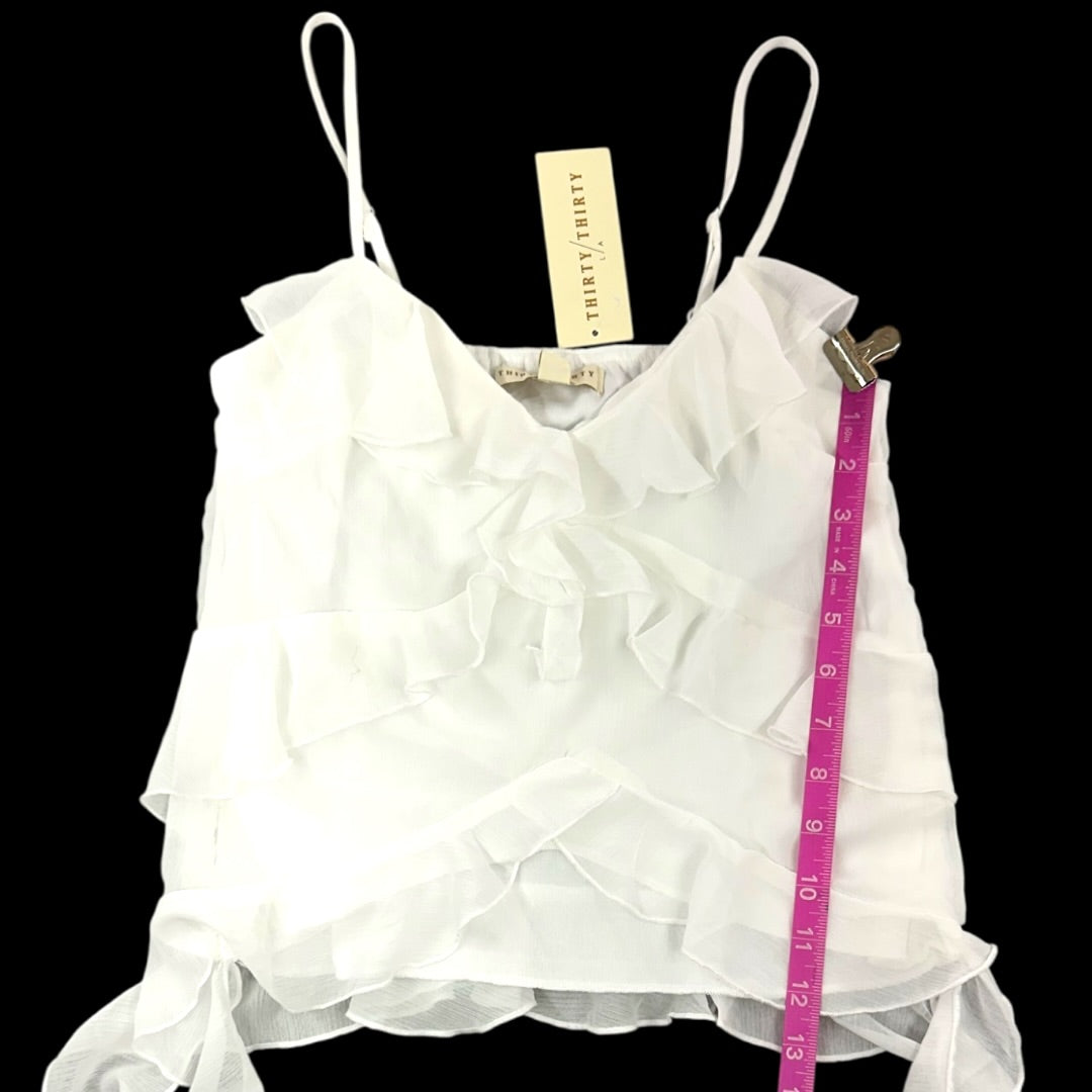 Fairycore Thirty/Thirty Ruffled Spaghetti Strap Blouse