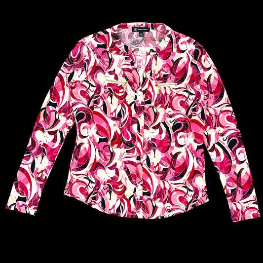 INC International Concepts Printed Zip Pocket Top