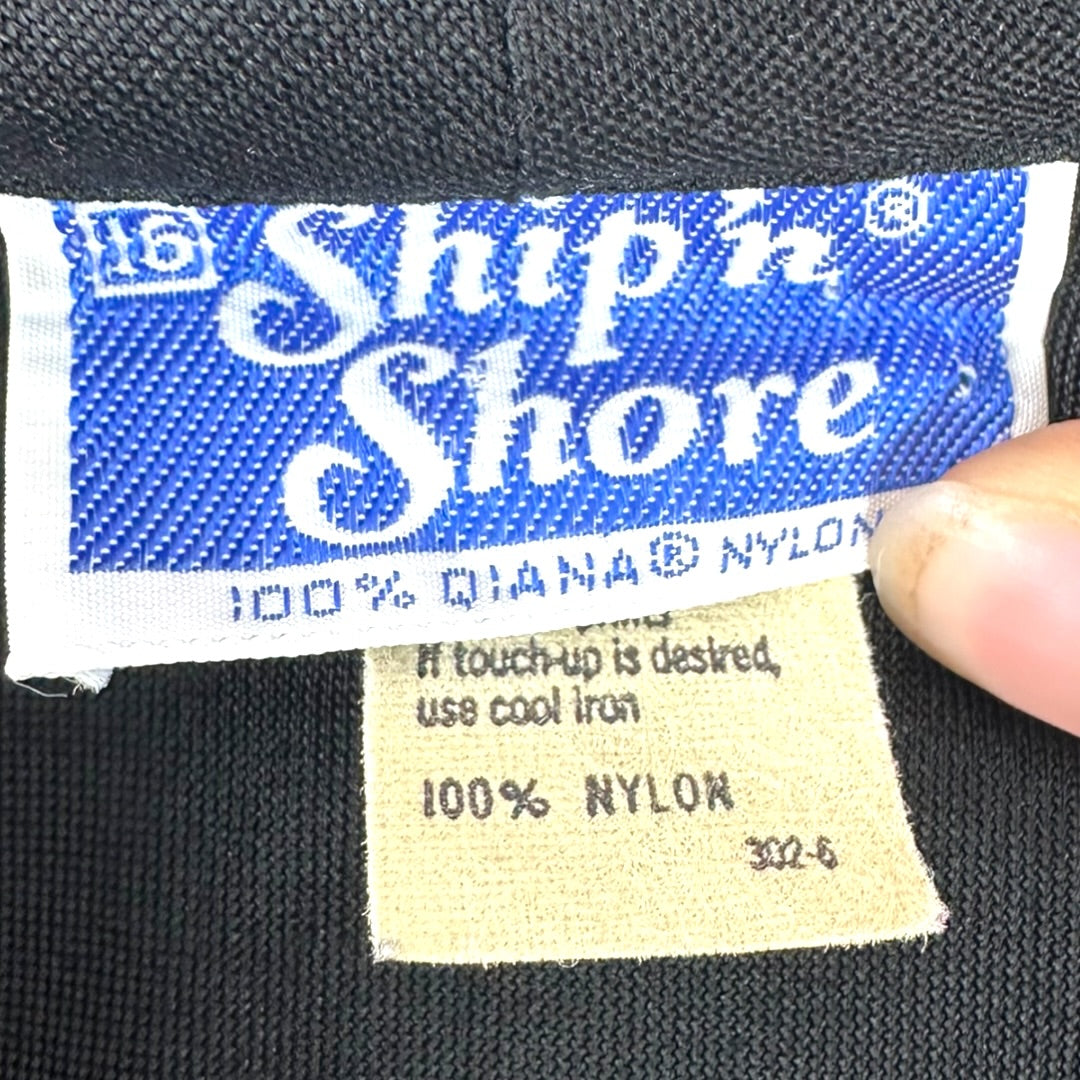 Vintage Ship 'n Shore Black Blouse With Tie Neck Detail