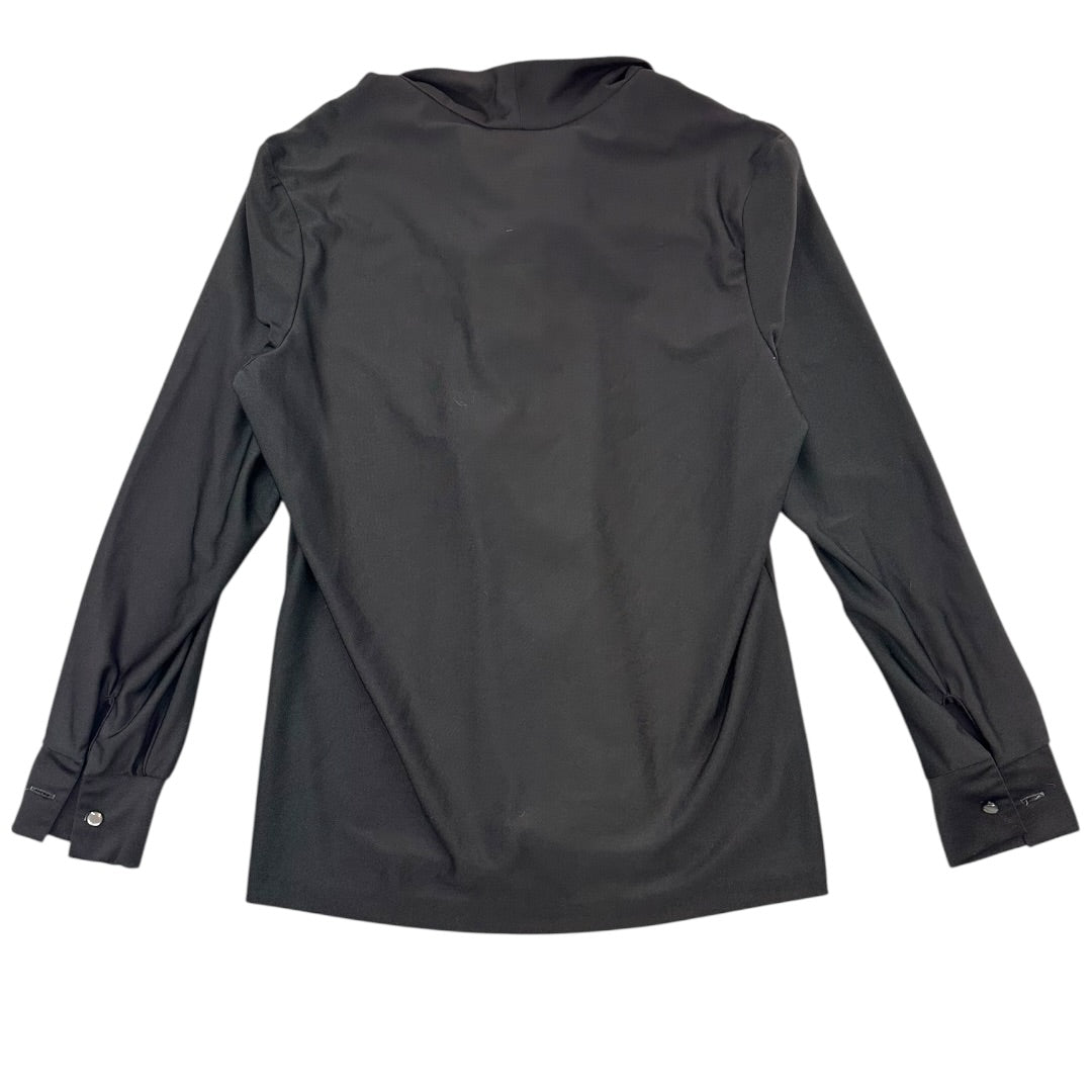 Vintage Ship 'n Shore Black Blouse With Tie Neck Detail