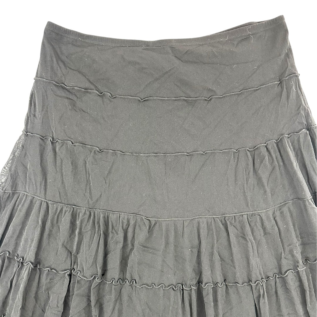 Fairycore Studio M Tiered Ruffled Black Skirt
