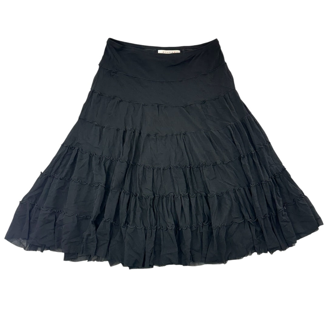 Fairycore Studio M Tiered Ruffled Black Skirt