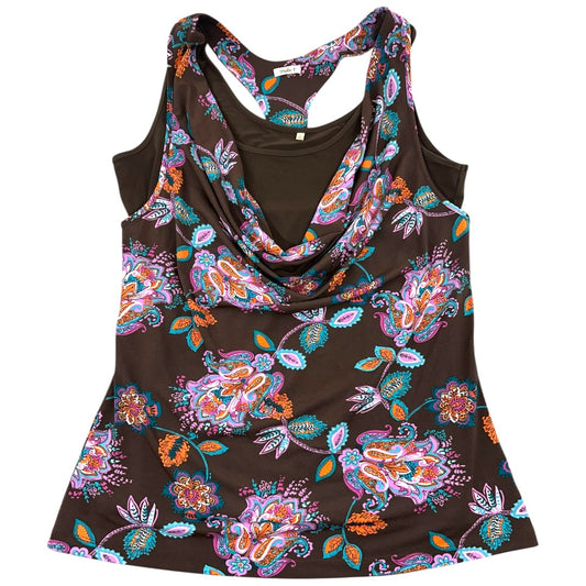 Maurices Studio Y Vintage Y2K Paisley Mesh Layered Top