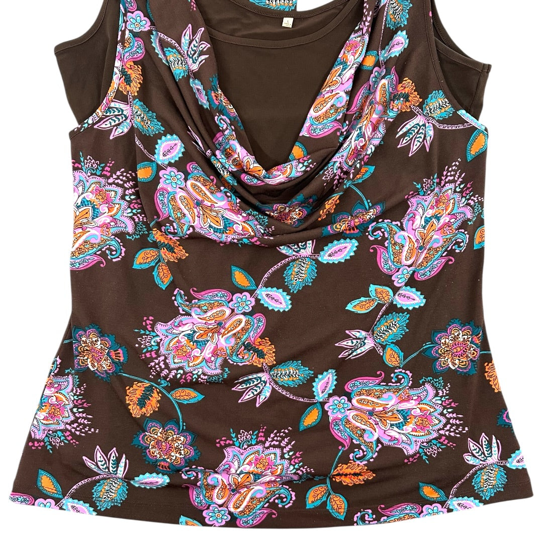 Maurices Studio Y Vintage Y2K Paisley Mesh Layered Top