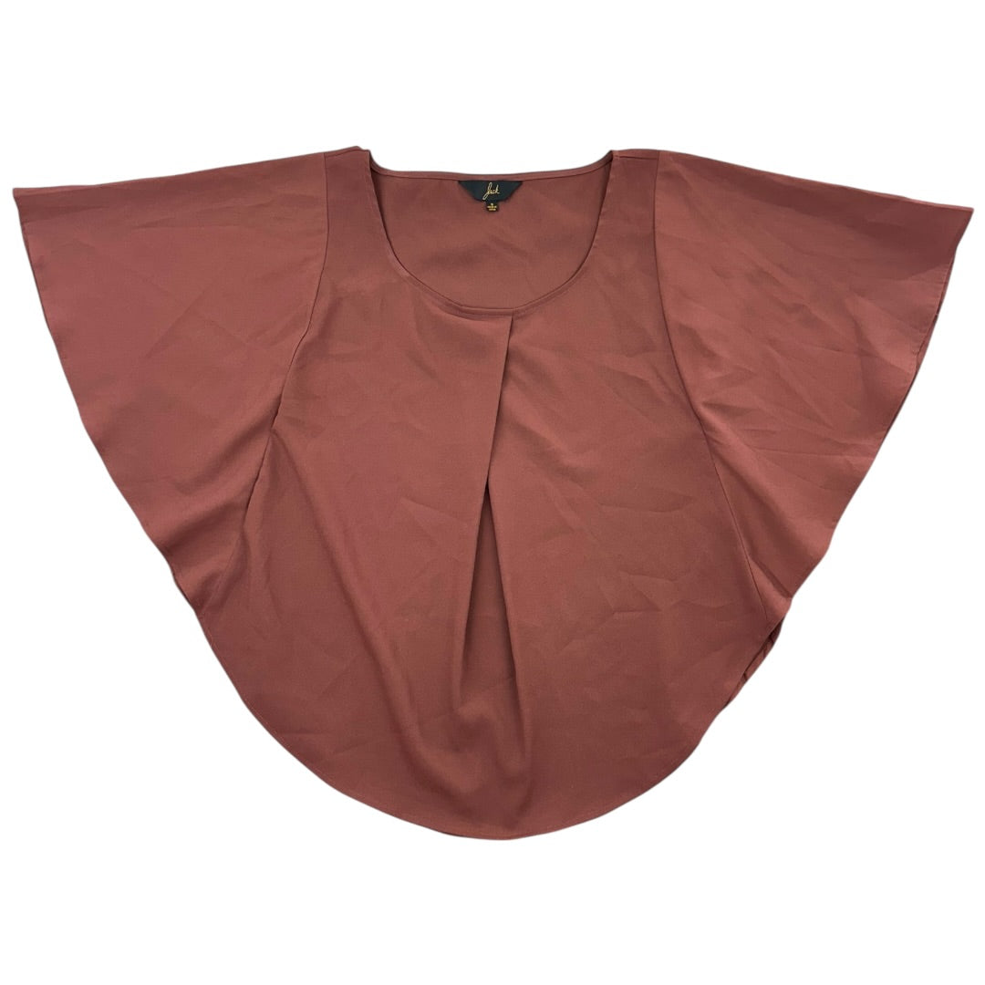 Rusty Brown Drape Sleeve Blouse