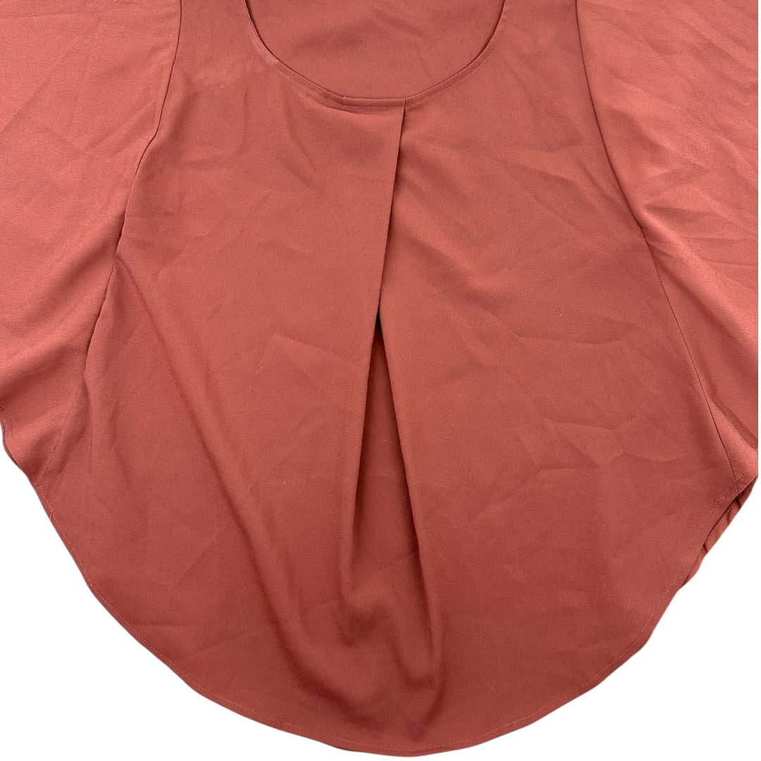 Rusty Brown Drape Sleeve Blouse