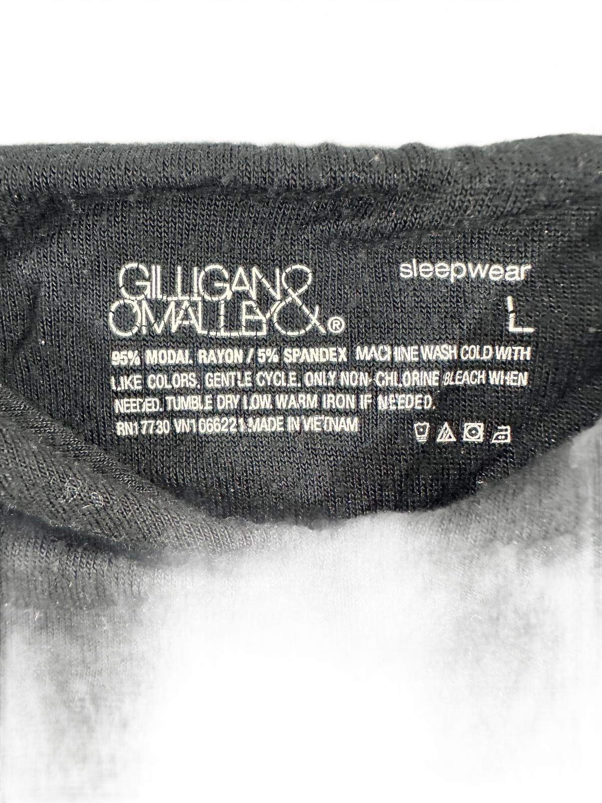 Gilligan O'Malley Black Sleeveless Sleepwear Dress with Ruched Bust and Adjusted