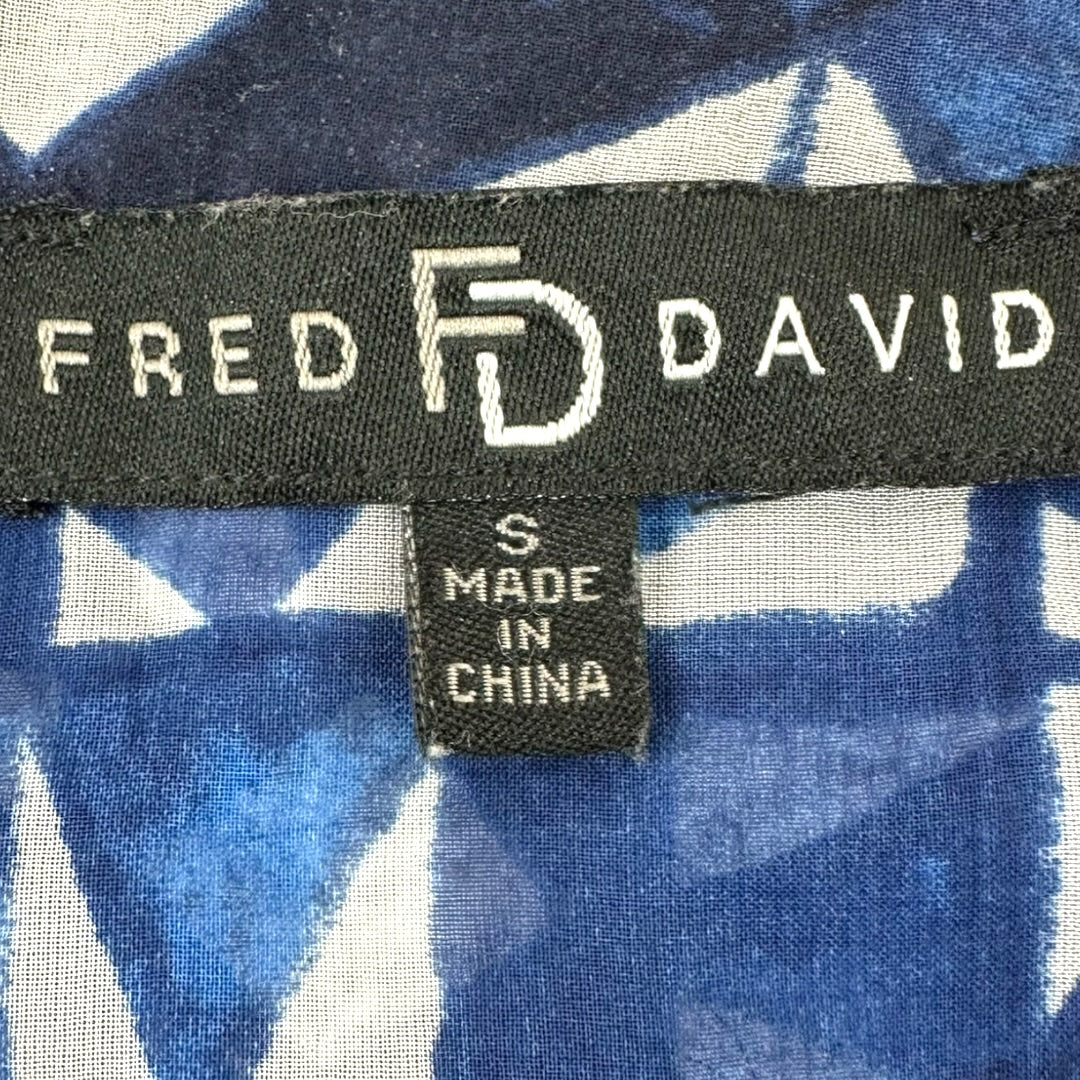 Fred David Geometric Blue Blouse