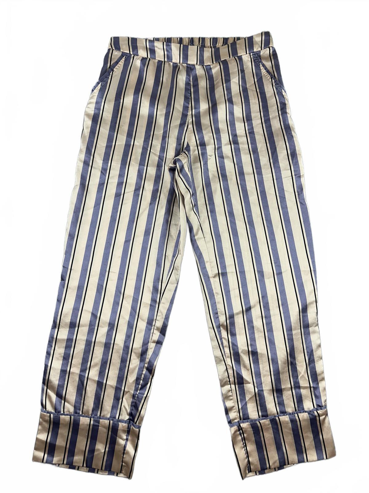 Adore Me Satin Striped Lounge Pants in Gold and Purple Casual Loungewear
