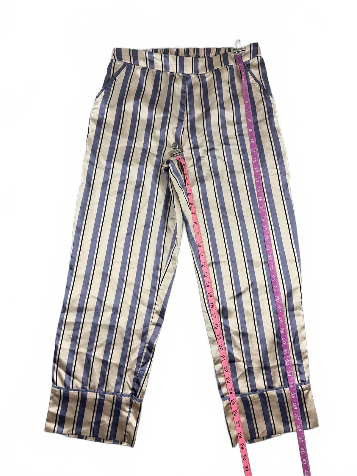 Adore Me Satin Striped Lounge Pants in Gold and Purple Casual Loungewear