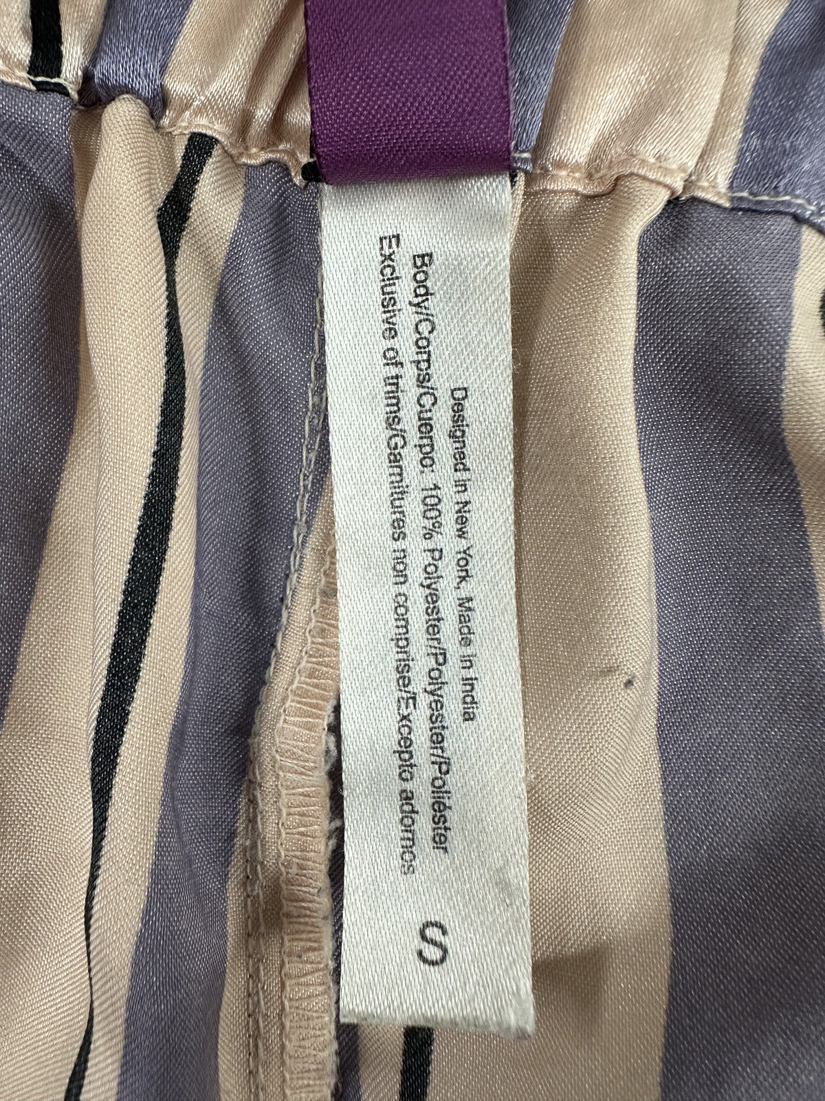 Adore Me Satin Striped Lounge Pants in Gold and Purple Casual Loungewear