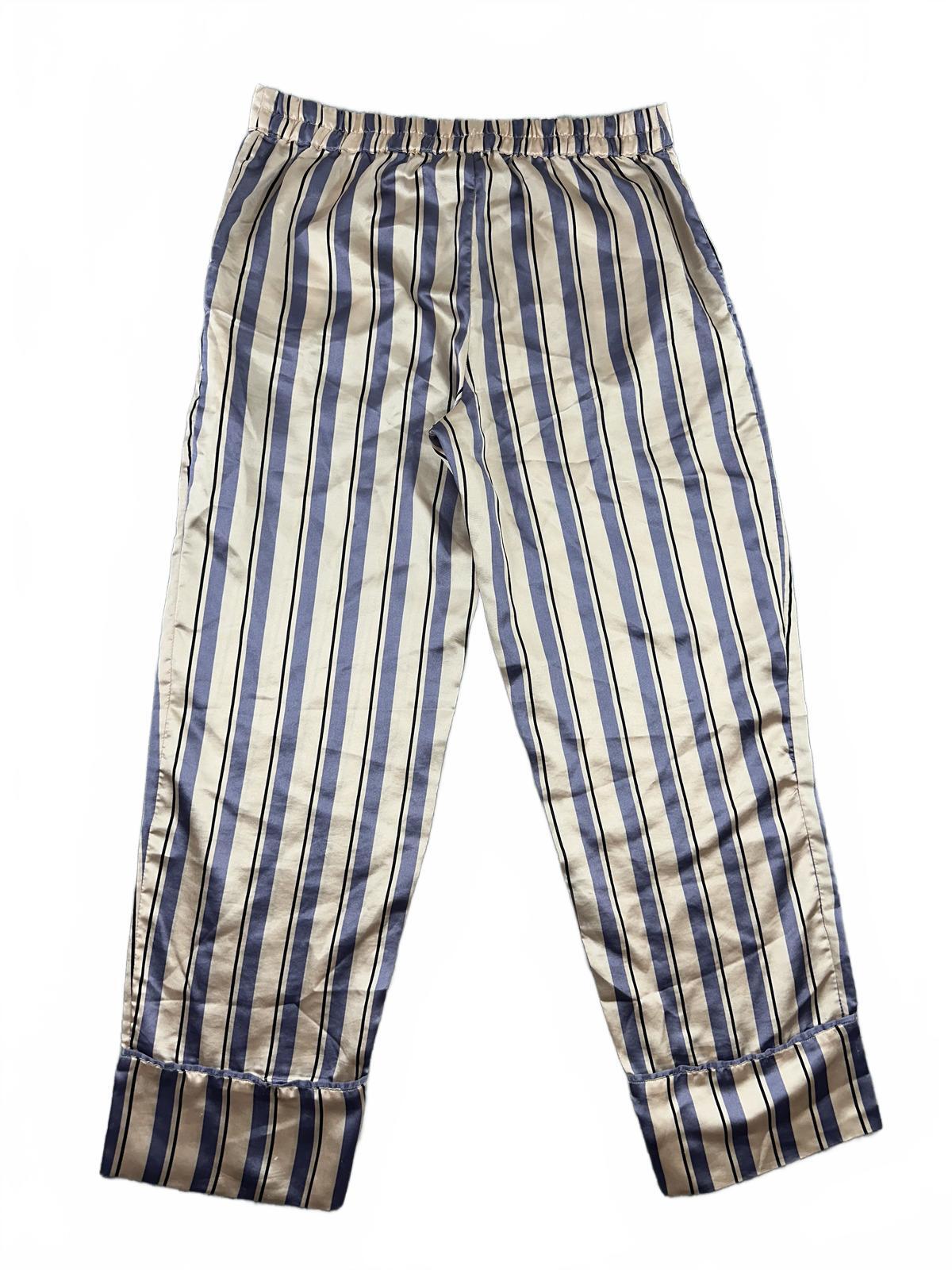 Adore Me Satin Striped Lounge Pants in Gold and Purple Casual Loungewear