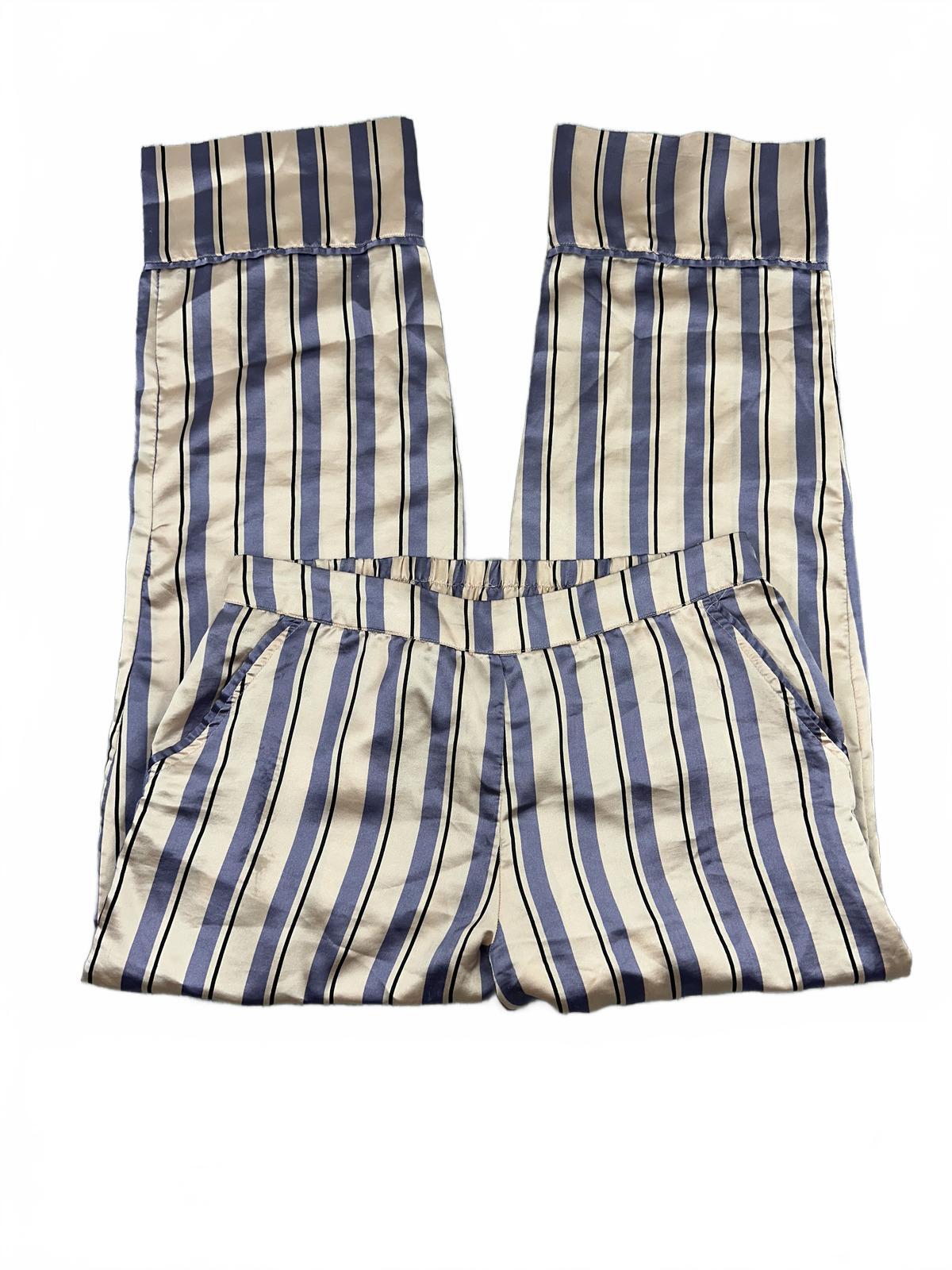 Adore Me Satin Striped Lounge Pants in Gold and Purple Casual Loungewear