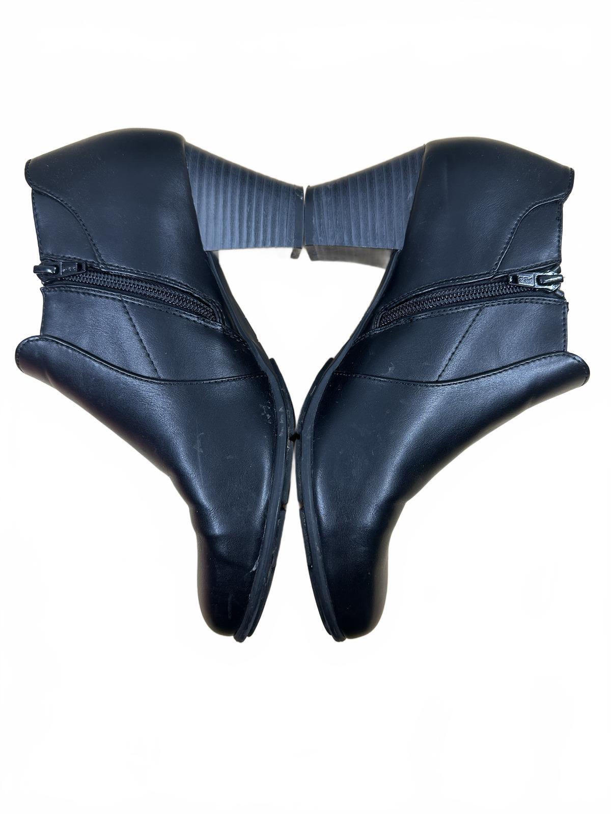 Croft & Barrow Black Ankle Boots with Block Heel