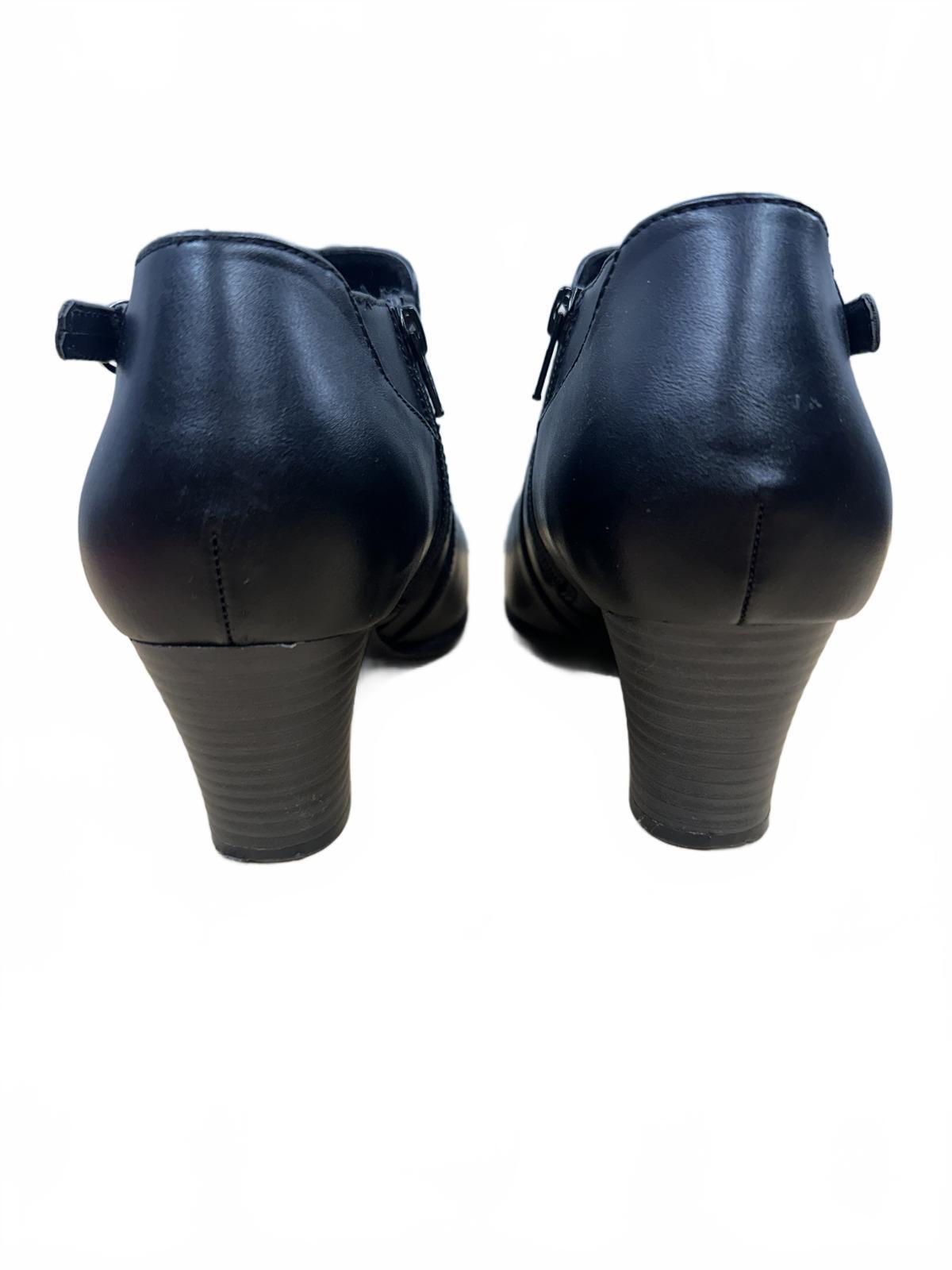 Croft & Barrow Black Ankle Boots with Block Heel