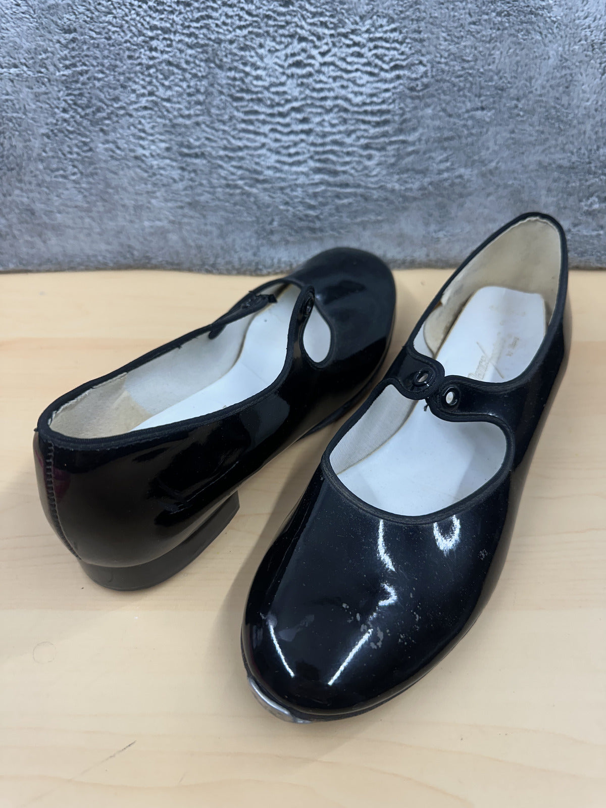 Dance Naturals Black Patent Leather Mary Jane Flats Vintage Preppy