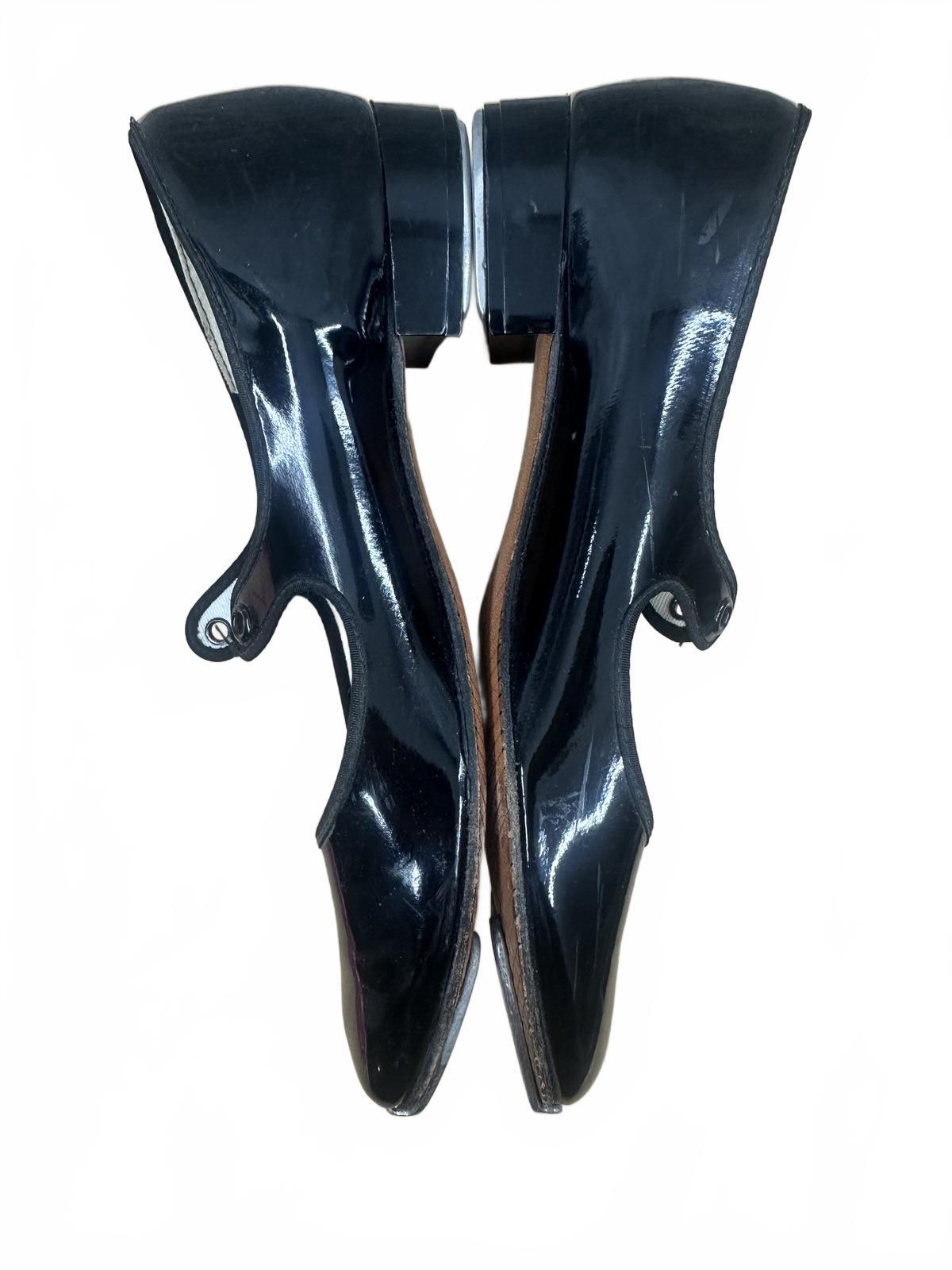 Dance Naturals Black Patent Leather Mary Jane Flats Vintage Preppy