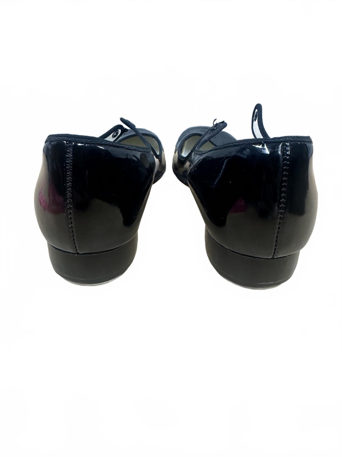 Dance Naturals Black Patent Leather Mary Jane Flats Vintage Preppy