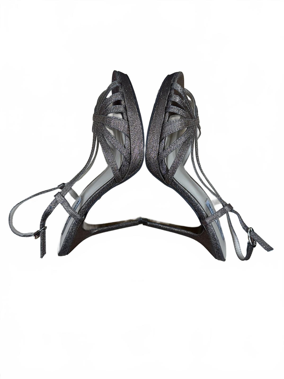 Nina Metallic Strappy High Heel Sandals Bronze Gold Formal Party Glam