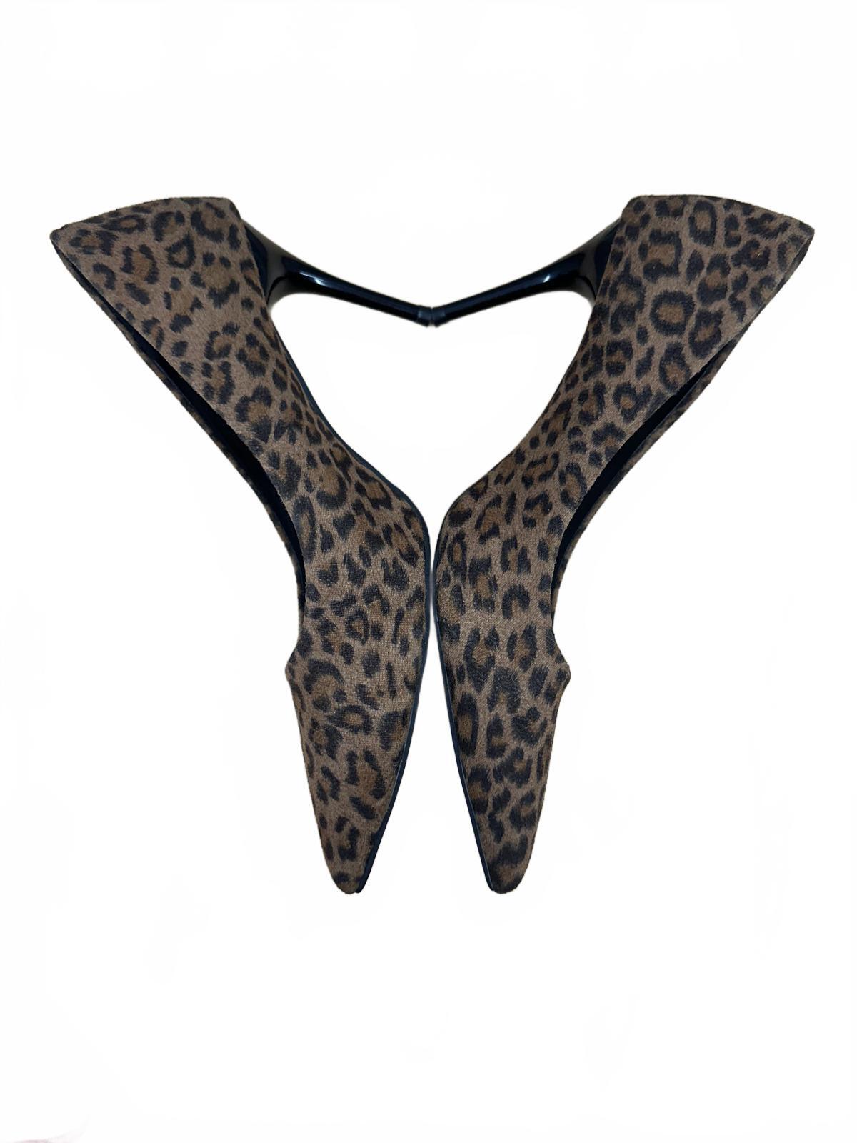 Mingmengwang Leopard Print Pumps Heels Pointed Toe Stiletto