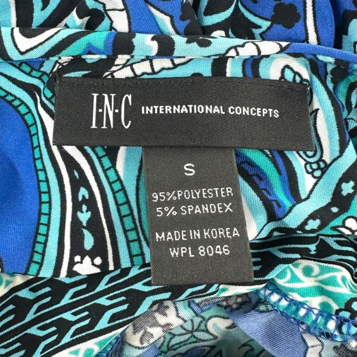 INC International Concepts Blue Paisley Maxi Dress with Empire Waist