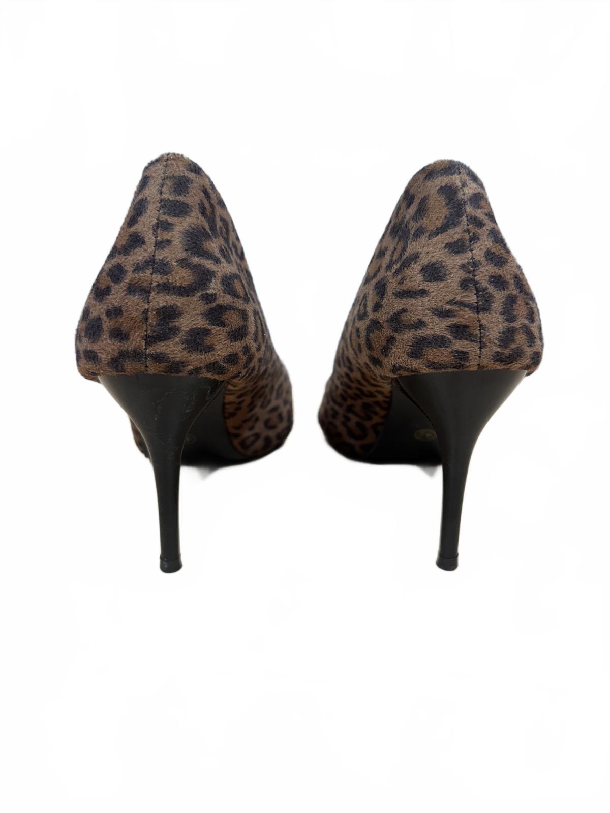 Mingmengwang Leopard Print Pumps Heels Pointed Toe Stiletto