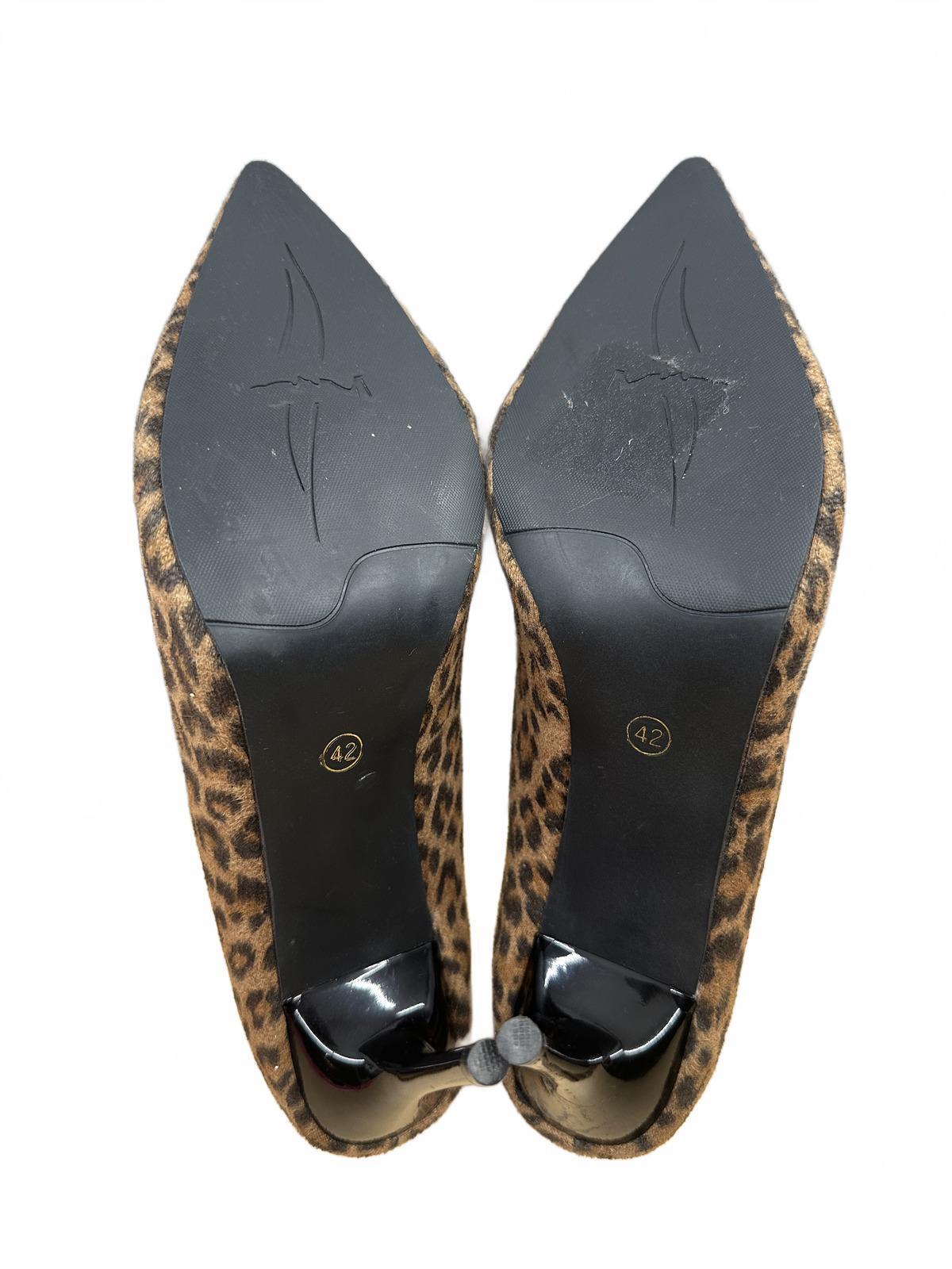 Mingmengwang Leopard Print Pumps Heels Pointed Toe Stiletto