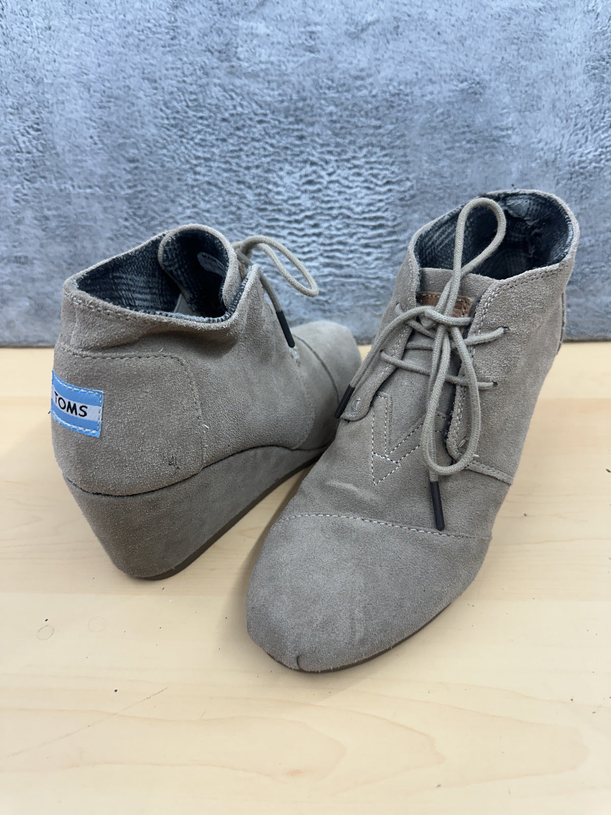 TOMS Suede Wedge Ankle Boots