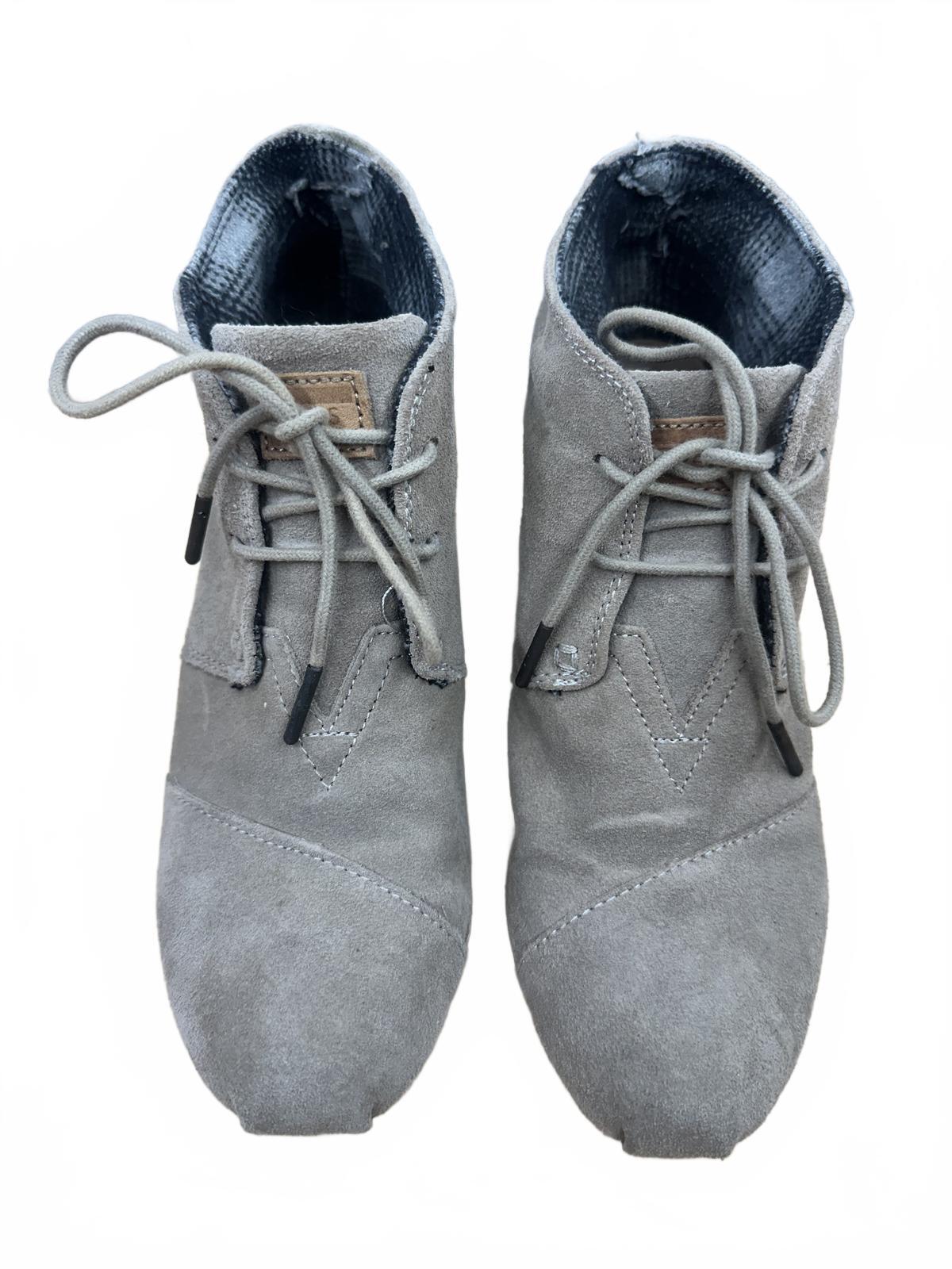 TOMS Suede Wedge Ankle Boots