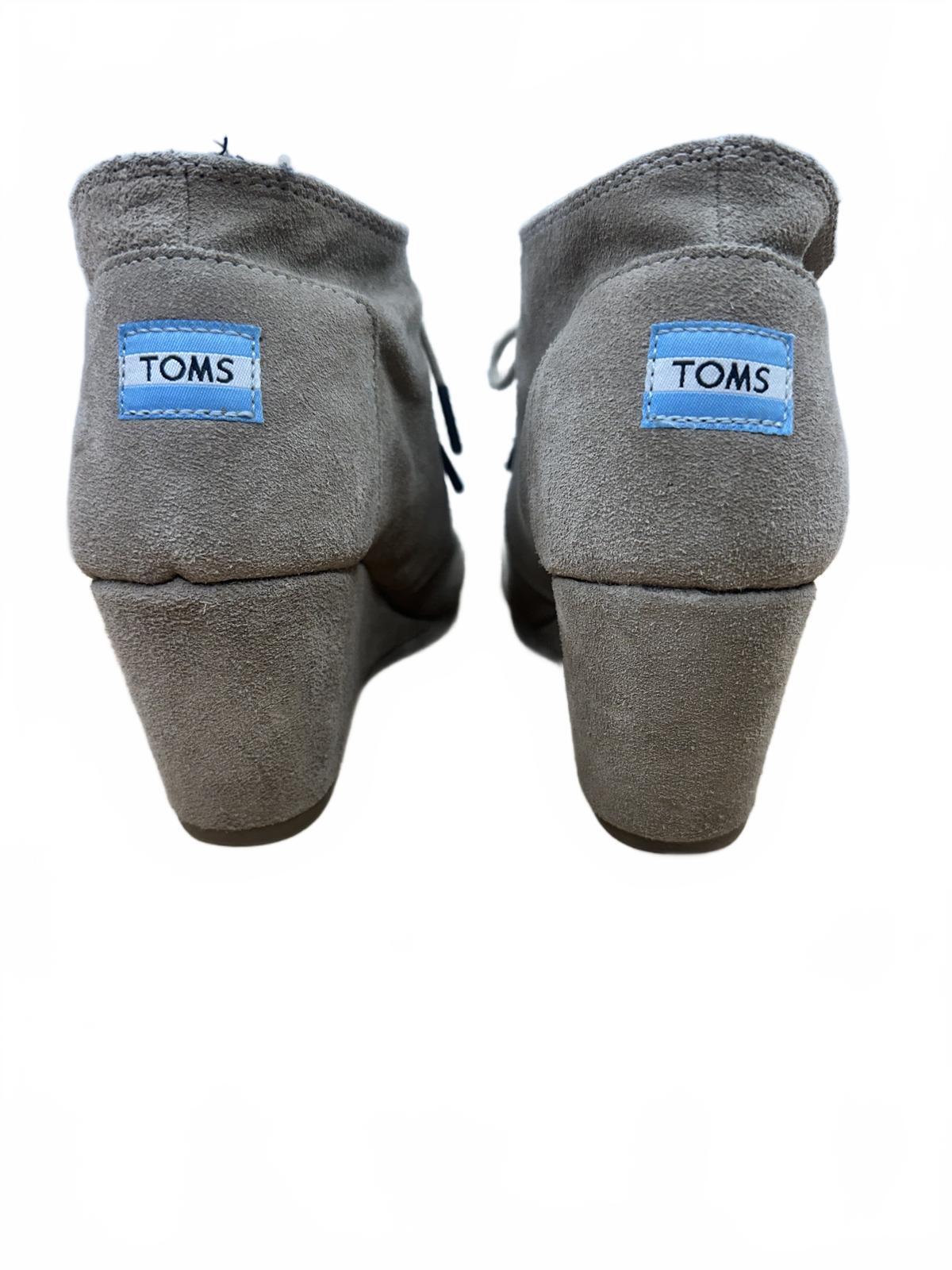 TOMS Suede Wedge Ankle Boots