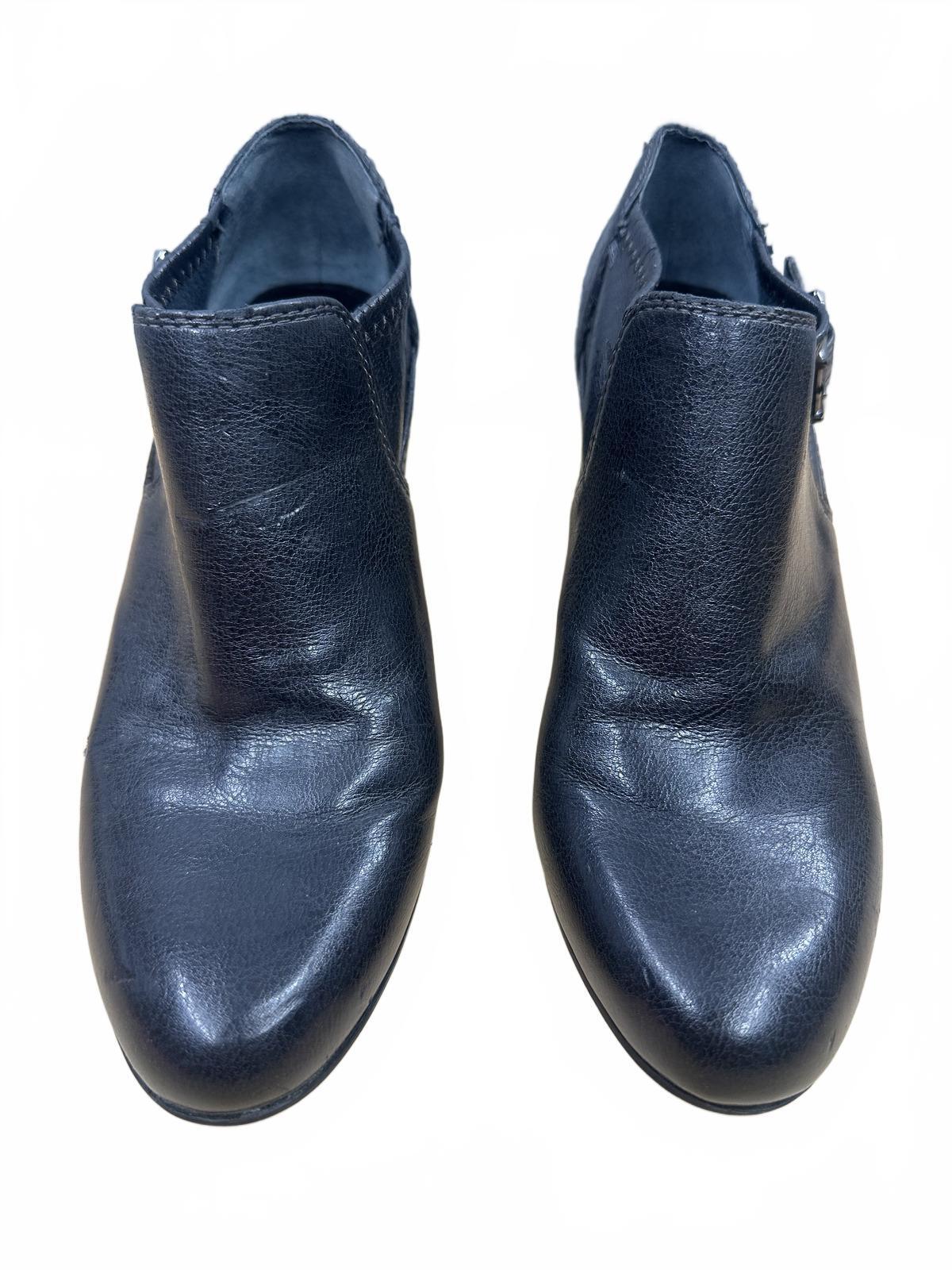 Franco Sarto Black Leather Ankle Boots