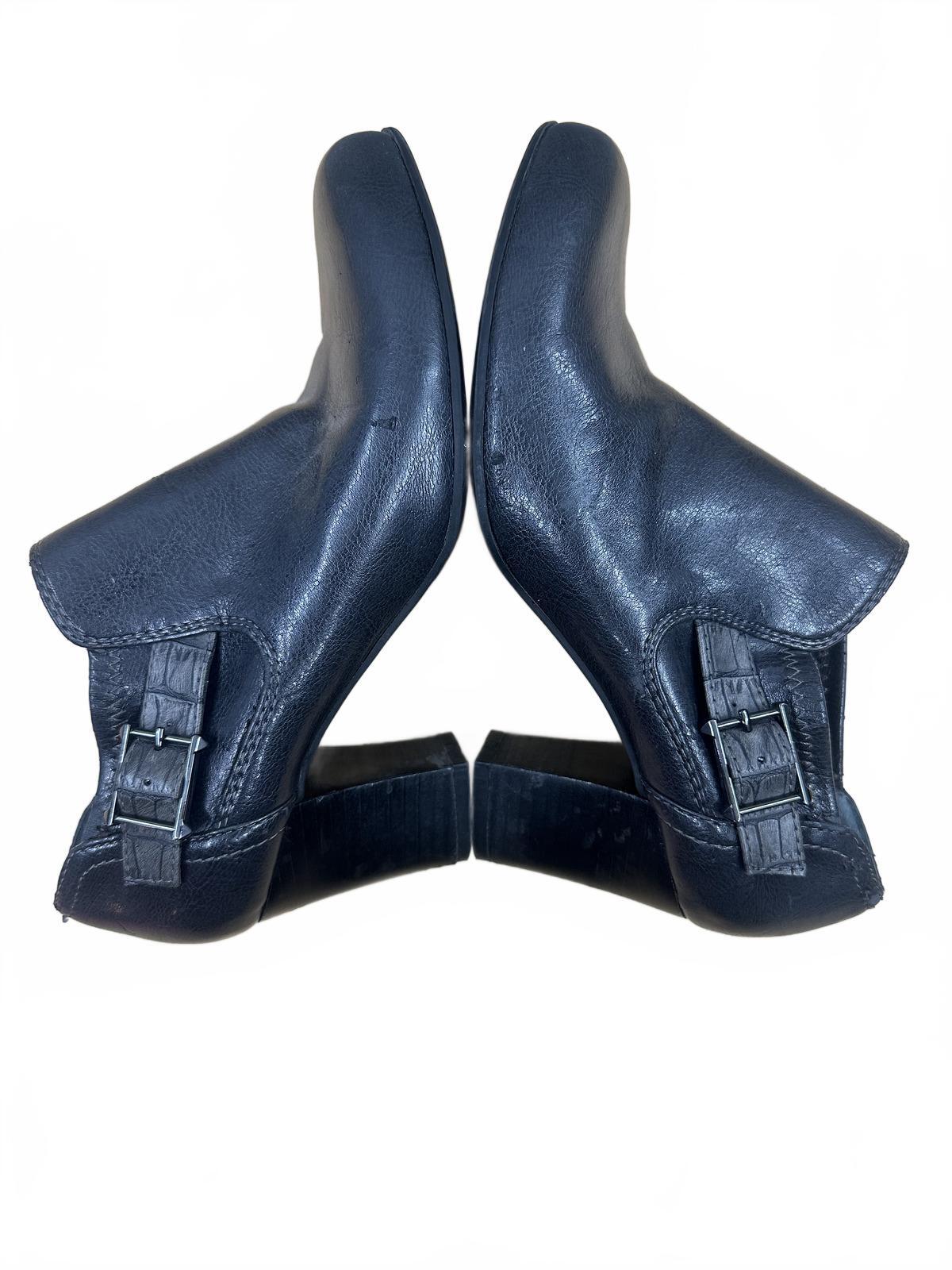 Franco Sarto Black Leather Ankle Boots