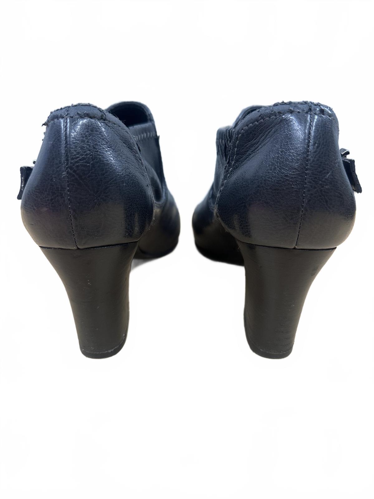 Franco Sarto Black Leather Ankle Boots