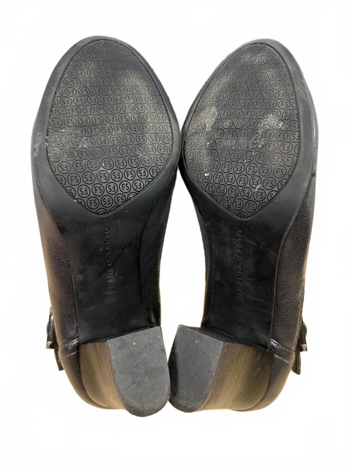 Franco Sarto Black Leather Ankle Boots