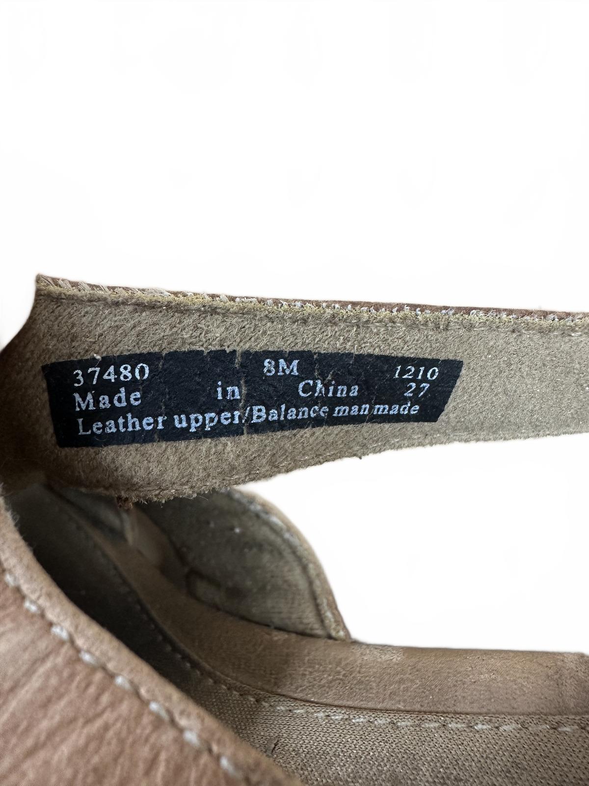 Clarks Taupe Leather Slingback Wedge Sandals Casual Summer Bohemian