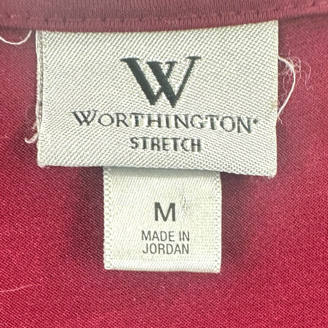 Worthington Stretch Sleeveless Asymmetrical Draped Neckline