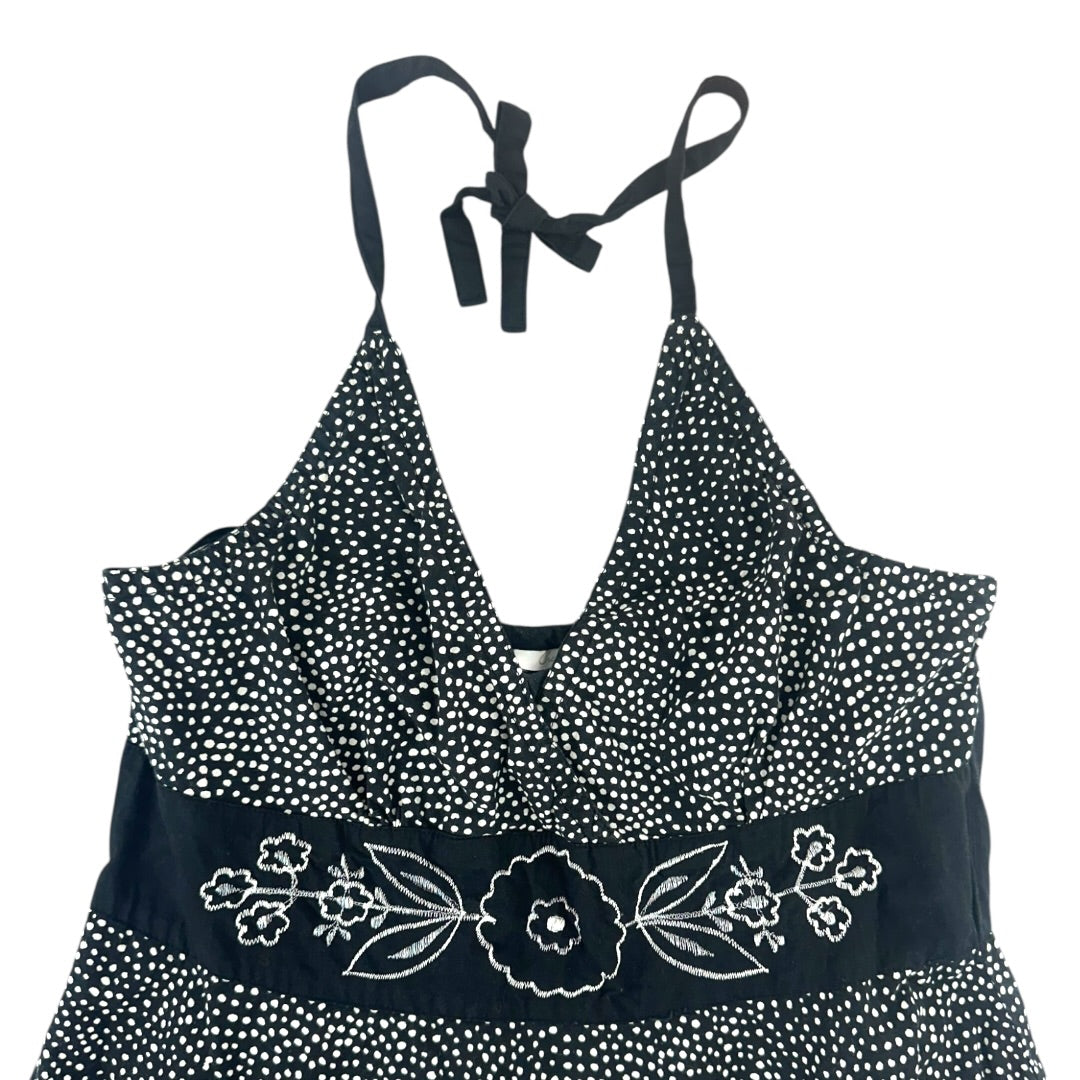 Y2K Charlotte Russe Black and White Floral Halter Dress