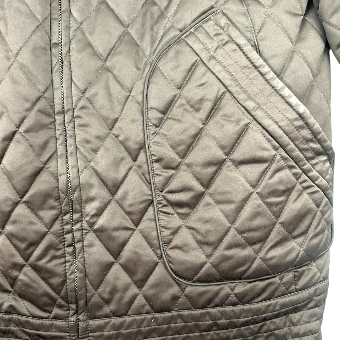 Jones New York Women's Dark Brown Diamond Quilted Jacket