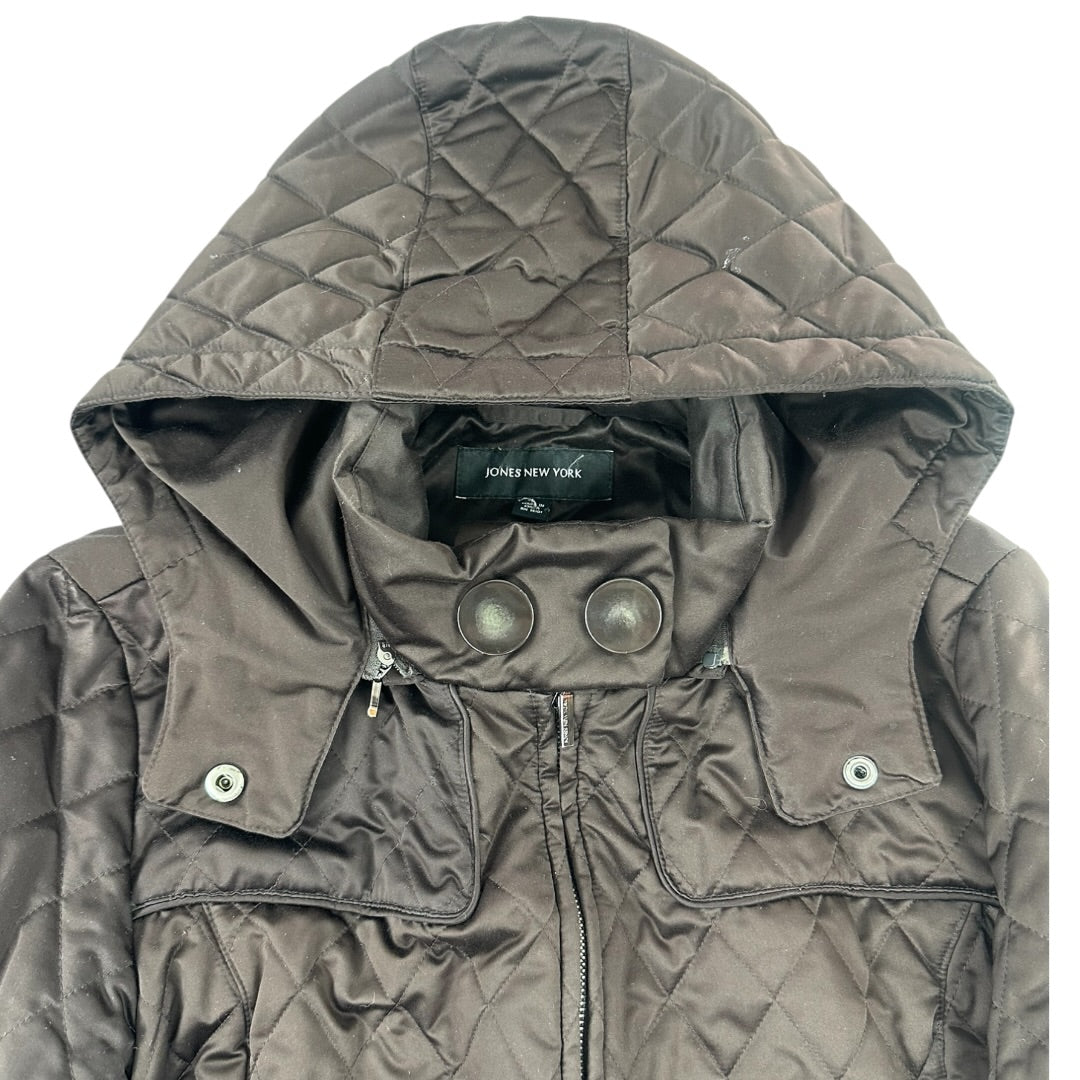 Jones New York Women's Dark Brown Diamond Quilted Jacket