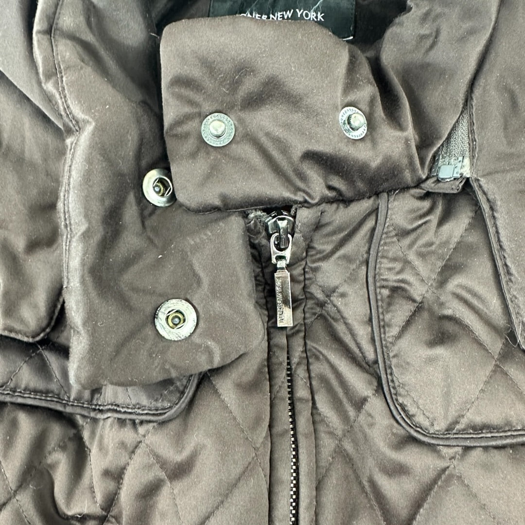 Jones New York Women's Dark Brown Diamond Quilted Jacket